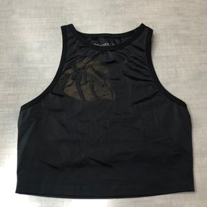 Beyond yoga Leaf Cropped Tank Sports Bra